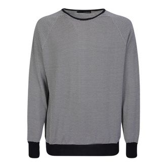 Lardini Sweatshirts, male, Blue, Size: M Crew Neck Sweatshirt