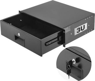 OEM Caj&oacute;n Para Montaje En Rack De 3u, Carga De 22,68 Kg, Caj&oacute;n Deslizante Con Cerradura Y Orificios Para Gesti&oacute;n De Cables, Para Rack O Gabinete De Av Par