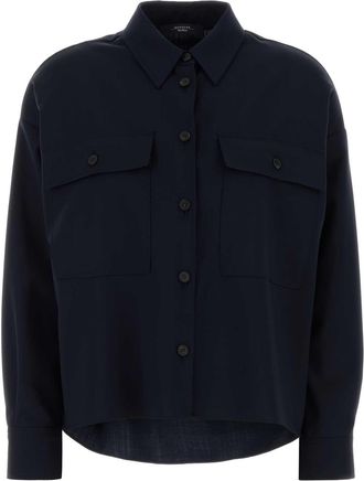 Weekend Dark Blue Wool Mulino Shirt