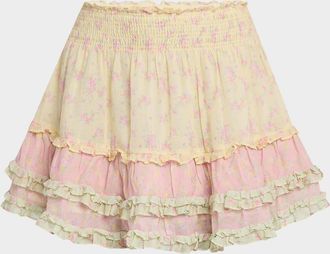 LoveShackFancy Camellia Mini Skirt