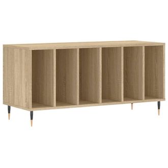 vidaXL Mueble Discos Madera Contrachapada Roble Sonoma 100x38x48 Cm Vidaxl