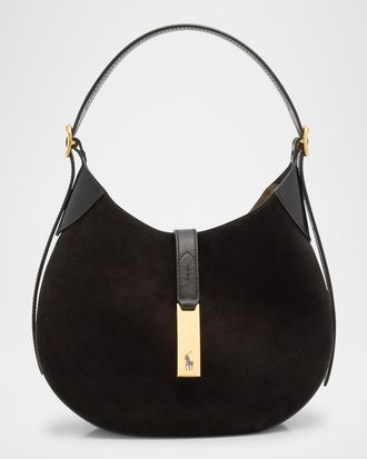 Polo Ralph Lauren Polo ID Small Suede Shoulder Bag