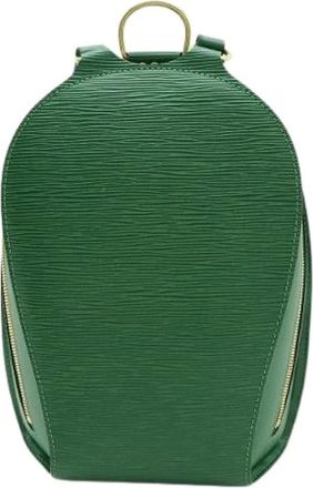 Louis Vuitton Pre-owned Backpacks, female, Green, Size: ONE SIZE Pre-owned Epi Leather Mabillon Backpack