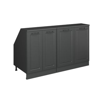Vicco Conjunto De Armarios Para Techo Inclinado Rion, Antracita Casa De Campo, 140 Cm Lote De 2 Carcasas De Armario 60 Cm De Profundidad, Vicco