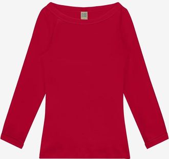 Flore Flore Schmales Langarm-T-Shirt mit U-Boot-Ausschnitt Steffi