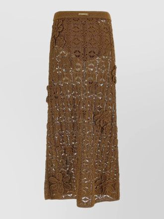 Pinko anthemis high waist crochet floral skirt