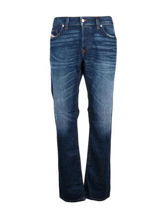 Diesel Blue Cotton Safado Straight-Leg Jeans