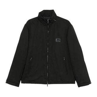 Emporio Armani Polyester Blouson Jas - Heren - Zomerjassen - Zwart - 2XL - Polyester - Jassen