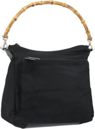 Gucci Pre-owned Nylon Handtas - Dames - Vintage Handtas - Zwart - ONE Size - Nylon - Vintage