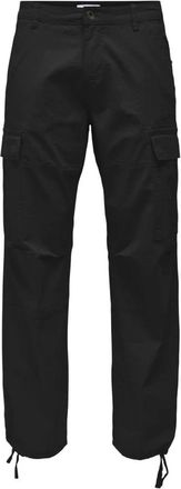 Only & Sons Moderne Slim Fit Chinos - Heren - Straight fit broeken - Zwart - W31 L32 - Katoen - Broeken