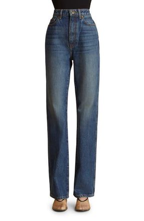 Khaite Danielle High Waist Straight Leg Jeans in Stinson at Nordstrom, Size 29