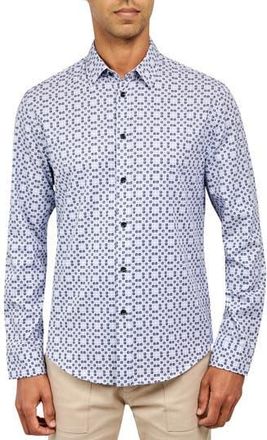 Brooklyn Brigade Stockton Square Geo Long Sleeve Shirt in Black/Grey at Nordstrom Rack, Size Xx-Large