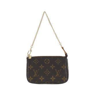Louis Vuitton Marron Coated Canvas Pochette Pouch (Pre-Owned)