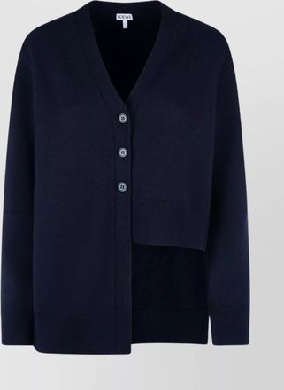 Loewe knitwear v-neckline ribbed cuffs