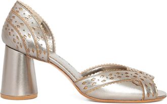 Sarah Chofakian Secret Garden 65 mm sandalen met uitgesneden details - Zilver