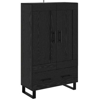 vidaXL Highboard Black Oak 69.5 x 31 x 115 cm Engineered Wood vidaXL