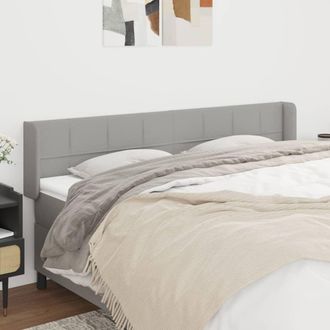 vidaXL Cabecero De Tela Gris Claro 163x16x78/88 Cm Vidaxl