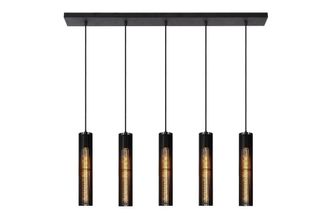 Lucide LIONEL Dimmable Adjustable Stylish Indoor Bar Pendant Light 5xE27 in Black