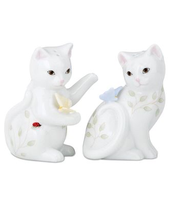 Lenox Butterfly Meadow Figural Kitten Salt & Pepper