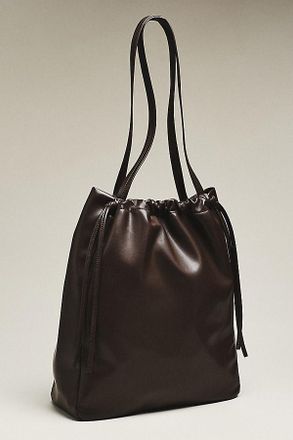 Maeve Slouchy Faux Leather Cinched Tote Bag