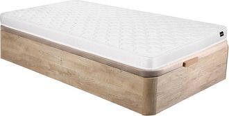 Vente-Unique Conjunto somier arc&oacute;n natural claro + colch&oacute;n de espuma 90 x 190 cm - DANAE II de YSM&Eacute;E