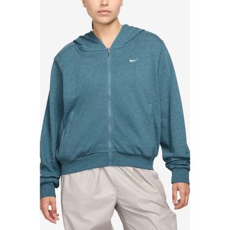 Nike Sportswear Chill French Terry Full Zip Hooded Jacket in Smokey Blue/Heather/Sail at Nordstrom Rack, Size Medium