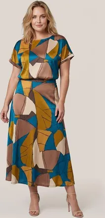 Mart Visser Scarlett Print Top Petrol / Multi Maxi