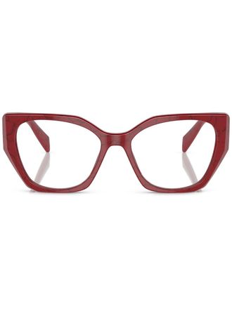 Prada Occhiali oversize - Rosso