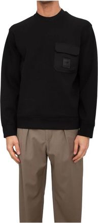 Emporio Armani Sweatshirt met ronde hals - Heren - Sweatshirts - Zwart - 2XL - Katoen - Hoodies & sweatvesten