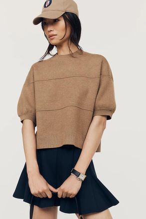 Maeve Puff-Sleeve Knit Pullover