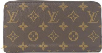 Louis Vuitton Monogram Marron Coated Canvas Long Wallet (Bi-Fold) (Pre-Owned)
