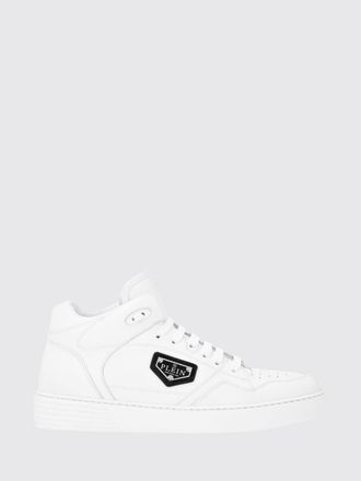 Philipp Plein Sneakers alte stringate in pelle liscia con punta traforata