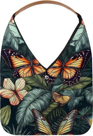 Generic Butterfly Reusable Lightweight Grocery Bags - Foldable Into Compact Pouch, Washable & Sturdy, Multipurpose for Shopping and Travel