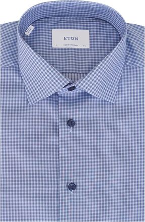 Eton Camicia a quadri - Blu