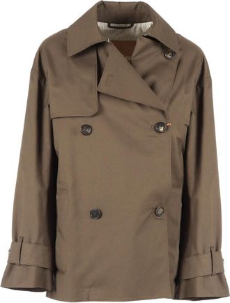 Max Mara Trench Coats, female, Green, Size: 2XS Zeno Trench Coat