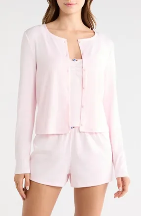 Honeydew Intimates Blissful Pointelle Jersey Pajamas in Pink at Nordstrom, Size X-Large