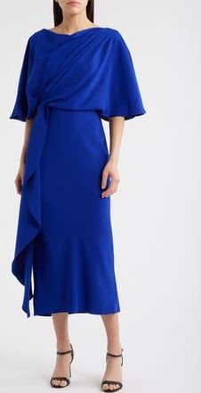 Amsale Drape Bodice Cocktail Dress in Cobalt at Nordstrom Rack, Size 14