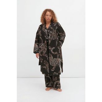 Desmond & Dempsey Quilted Robe in Jag Navy at Nordstrom, Size X-Large Uk