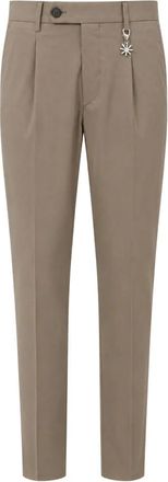 Manuel Ritz Pantalone met plooien Slim fit - Heren - Nette broeken - Bruin - M - Broeken