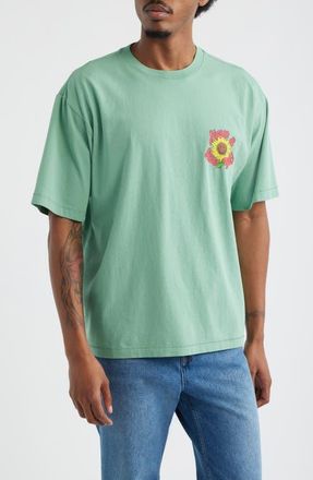 Market SMILEY Sunflower Graphic T-Shirt in Green at Nordstrom, Size Xx-Large