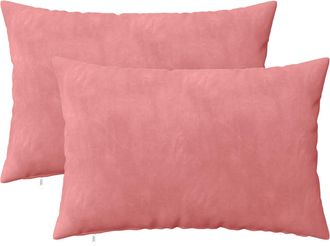 vidaXL Cuscino Con Cuscino Heerlen 2 Pz Rosa Velluto Vidaxl