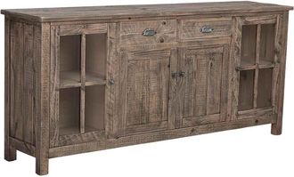 Wanderlust Deco Aparador De Madera Marr&oacute;n 80x40x180h Cm