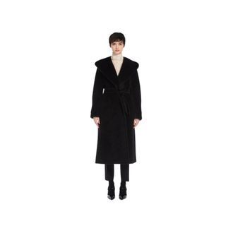 Max Mara Belted Coats, female, Black, Size: 2XS Stylish Coat - Array - Large