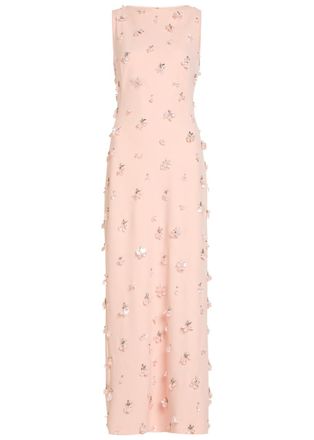SIMKHAI Claudia Embellished Crepe Maxi Dress - Pink - 10 (UK14 / L)
