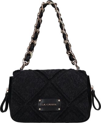 La Carrie Schoudertas - Dames - Schoudertassen - Zwart - ONE Size - Wol - Tassen