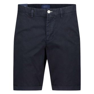 GANT Heren Chino Shorts van Sunfaded Katoen (Blauw)