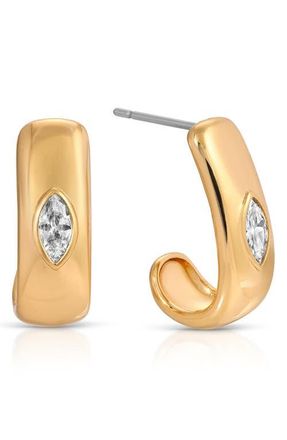 Ettika Marquise Hoop Earrings in Gold at Nordstrom