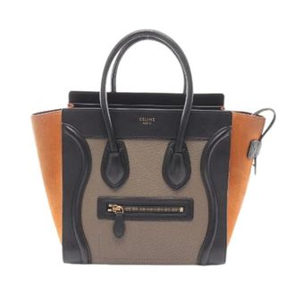 Celine Pre-owned Tote Bags, female, Multicolor, Size: ONE SIZE Pre-owned Luggage Micro Shopper Leather Tote Bag