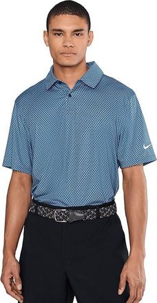 Nike Dri-FIT Good Polo Short Sleeve Floral Mens Clothing Work Blue/College Navy/White : 2XL, Elastane/Polyester