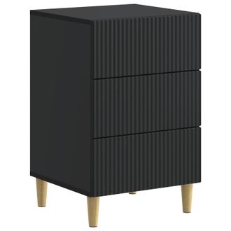 vidaXL Armario De Noche Negro 43 X 41 X 66,5 Cm Madera De Ingenier&iacute;a Vidaxl
